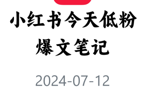 教你快速获取低粉爆文！